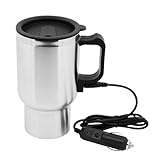 Gobesty Wasserkocher Auto 12V, 450ml Heizbecher Auto, Edelstahl Auto Camping Reise Wasserkocher mit...