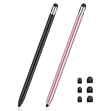 MEKO Tablet Stift, 2 Pack Touchscreen Stift mit 6 Gummispitzen, 2 in 1 Touch Pen für alle...