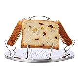 4 Scheiben Camping Toaster Mit Faltbarer Ständer Poröses Tablett Brot Toaster Edelstahl Camping...