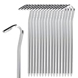 16 Stück Zeltheringe aus Aluminium, heringe Zelt，Robuste und Lange Erdnägel für Harte Böden -...