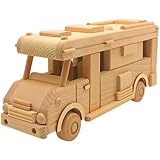 Nachhaltiger XXL Holz - Camper, Holzauto als Campingwagen, Dekoauto, Geschenk für Campingfreunde,...