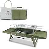 Charmline 35x23cm Foldable Portable Holzkohlegrill, Kompakte Tragbare Grill für Den Außenbereich,...