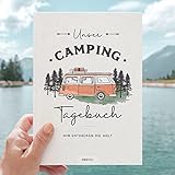 Unser Camping Tagebuch, Camping Logbuch, Reisetagebuch zum Ausfüllen mit Packliste für Reisemobil...