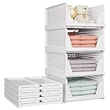 SNSLXH 5 Pack Stapelbar Schrank Kleiderschrank Organizer, Multifunktionale & Faltbare Schrank...