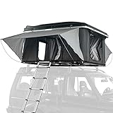 Prime Tech Hartschalen-Autodachzelt Nevada schwarz / grau - Leichtbau mit Automatiköffnung - nur 47...