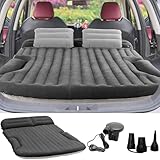 KMZ Auto Matratze, 2 Kissen Auto Luftmatratze, Doppelseitige Verdickte Beflockung Automatratze...