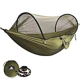 NatureFun Ultra-Leichte Reise Camping Hängematte Moskitonetz | 300kg Tragfähigkeit Atmungsaktiv...