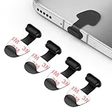 AXFEE USB C Schutzkappe, 4 Stück Typ C Staubstecker mit Entfernbarem Kleber, Silikon USB C...