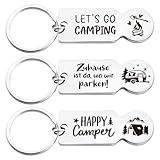BOOMTOP 3pcs Einkaufswagenlöser Camper Geschenke Schlüsselanhänger Camping Geschenk Weihnachten...