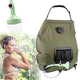 KIPIDA Solardusche Outdoor, 20L Campingdusche Solar Wassersack Heizung Camping Dusche Tasche mit...