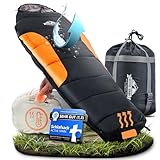 ACTIVE SPARK StarNap Schlafsack - Nie mehr kalte Füße Dank Taschenwärmer-Tasche - 3 Jahreszeiten...