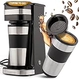 Clatronic Kaffeemaschine | Kaffee To Go Becher 400 ml | für alle gängigen Getränkehalter (z.B....