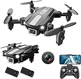 Wipkviey T25 Mini Drohne mit Kamera, 1080P RC Quadrocopter Foldable FPV Drone mit 2 Batterien,...