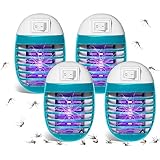 Insektenvernichter Elektrisch,4 Stück Mückenstecker,UV Mückenlampe Fliegenfalle Innenbereich...