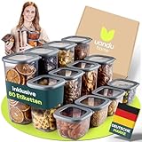 uandu Vorratsdosen mit Deckel Luftdicht - 12er Vorratsbehälter Set | Aufbewahrungsbox Küche...