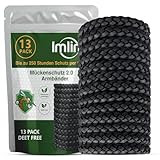 Mückenschutz Armband (13 Stück aus Leder) Anti Mückenarmband für Camping – DEET-freier Schutz...