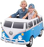 Actionbikes Motors Kinder Elektroauto VW Bus Bulli T1 Samba Camper - Lizenziert - 70 Watt Motor - 2...