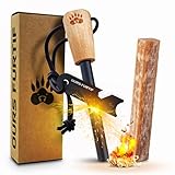 Survival Feuerstein - Feuerstahl XL 10mm - Über 15 000 Anwendungen - Hochwertiges Ferrocerium -...