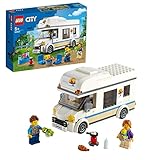 LEGO 60283 City Starke Fahrzeuge Ferien-Wohnmobil Spielzeug, Spielzeugauto Campingbus,...