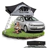 Juskys Autodachzelt Lago 120 x 210 cm - UV-Schutz & Wasserdicht - Matratze & LED-Beleuchtung -...