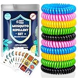 20 Stück Mückenarmband, Mückenschutz Armband mit 60 Mückenschutz Pflaster, Anti Mücken...