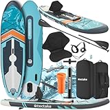 tectake® SUP, Stand Up Paddle Board, Standup aufblasbar, SUB mit Pumpe, Kajak Boot Sitz, Finnen,...